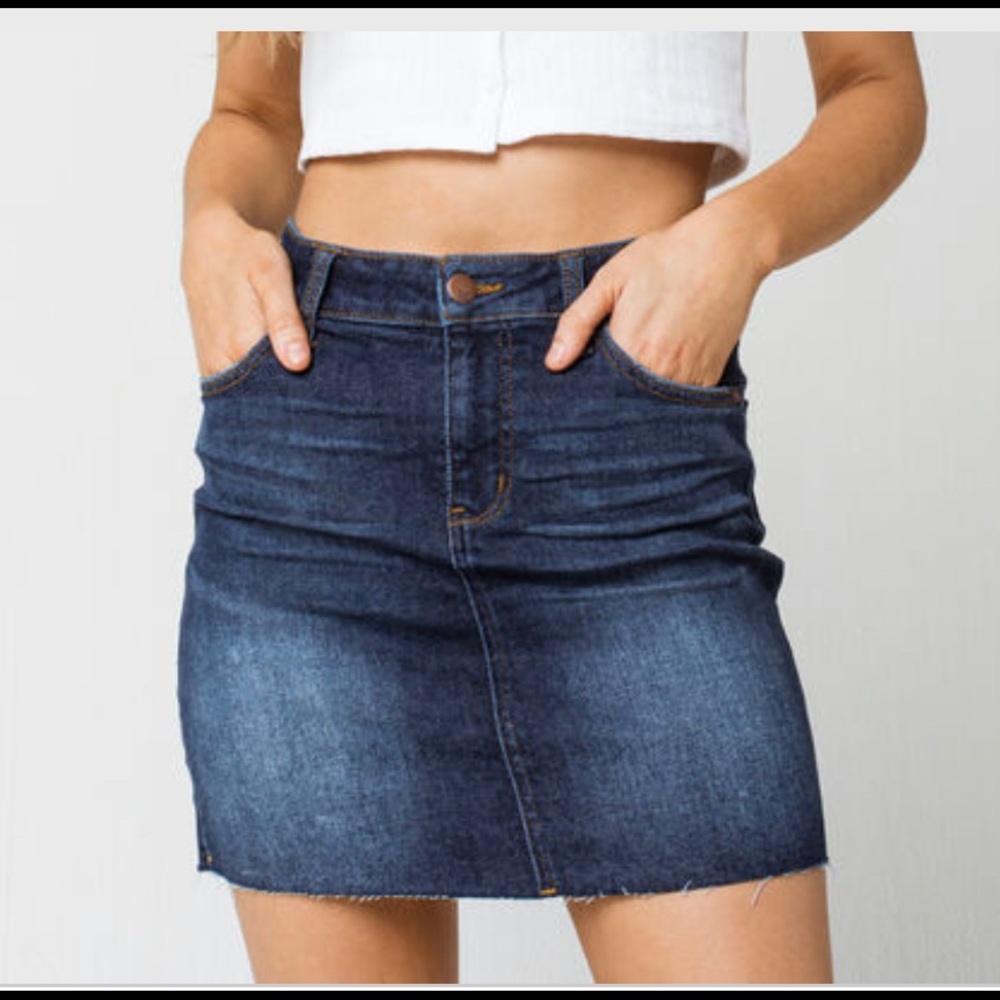 Denim mini skirt size 0 Brand RSQ